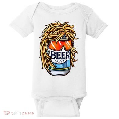 Funny Beer Drinking Funny Redneck Mullet Baby Bodysuit