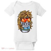 Funny Beer Drinking Funny Redneck Mullet Baby Bodysuit thumb 0
