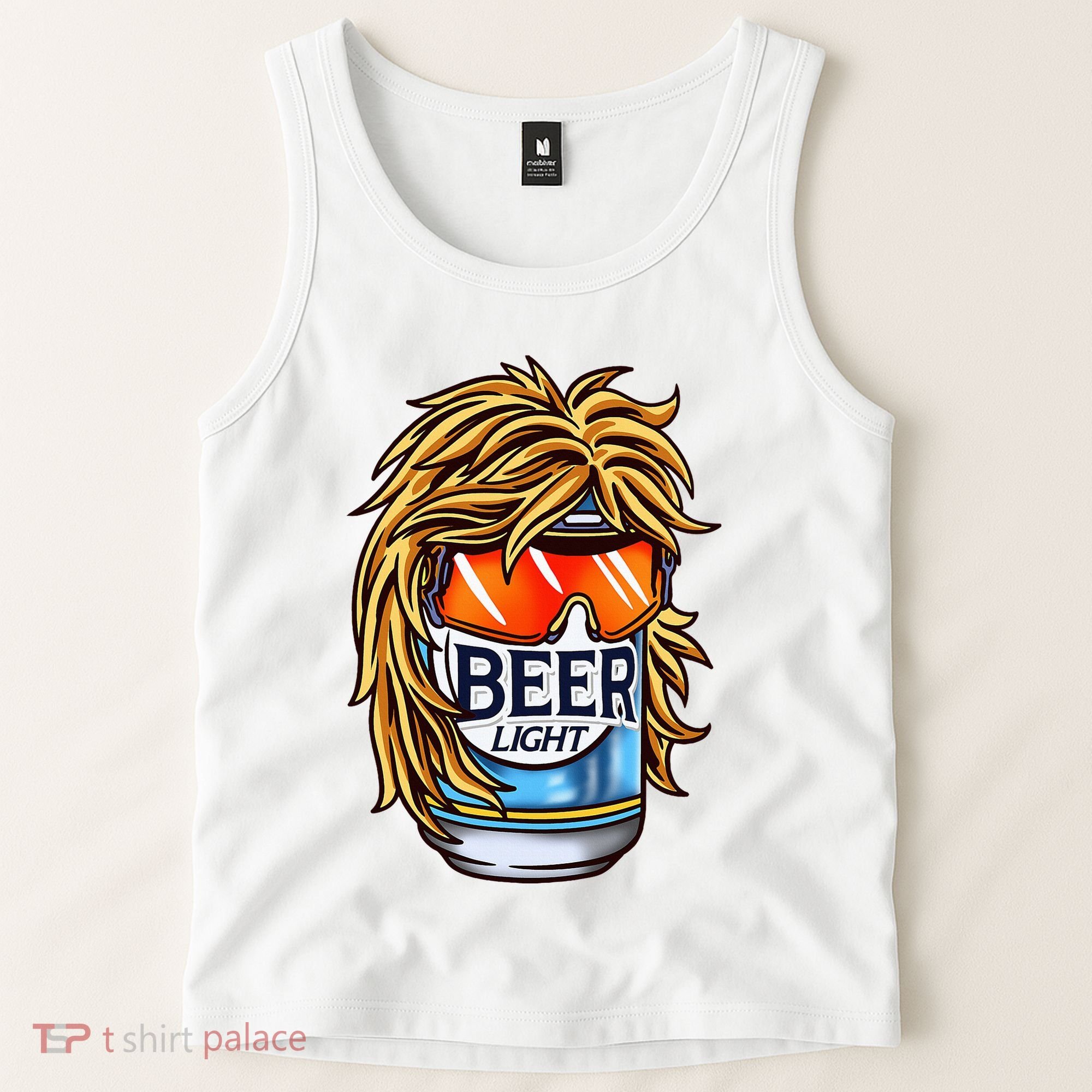 Funny Beer Drinking Funny Redneck Mullet Tank Top