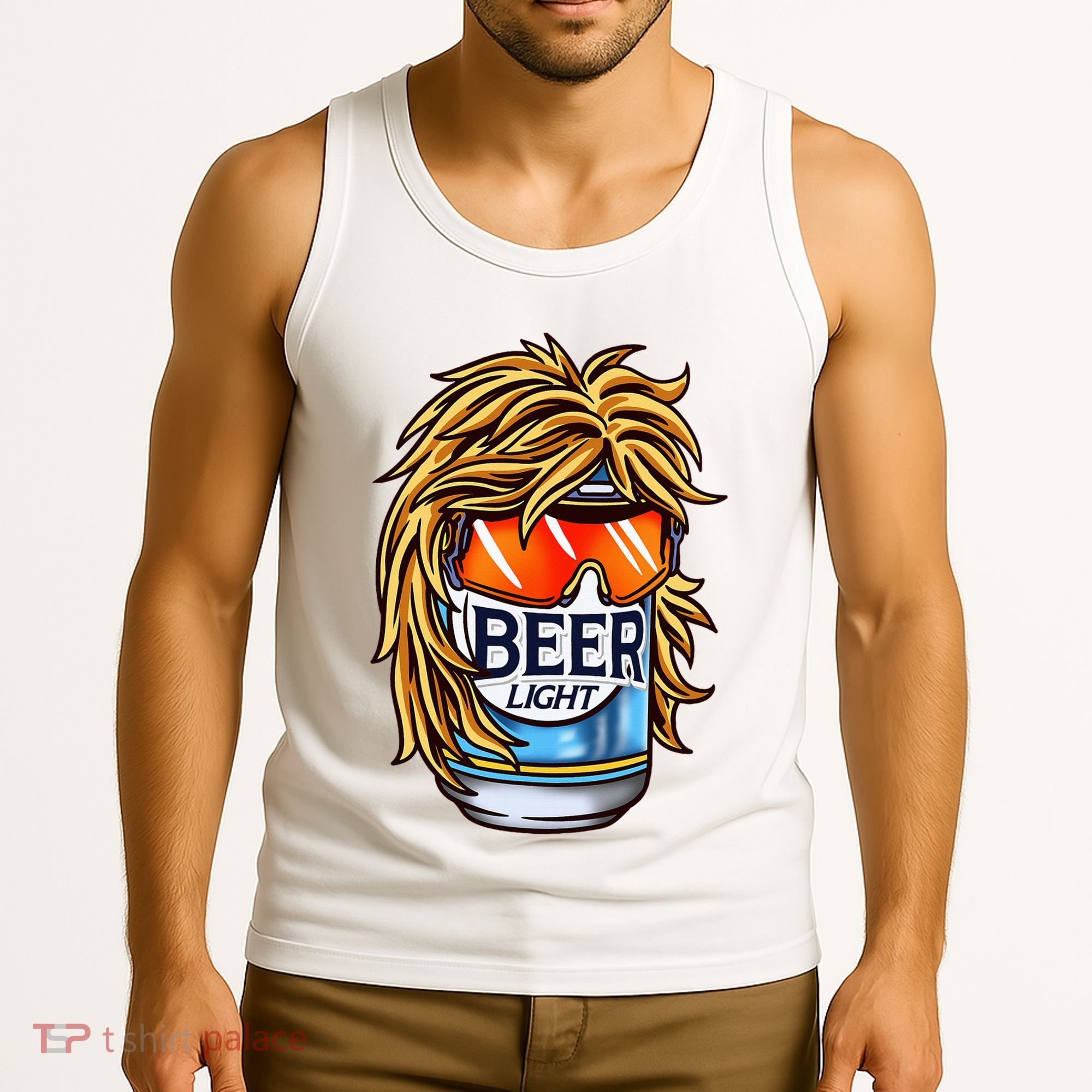 Funny Beer Drinking Funny Redneck Mullet Tank Top