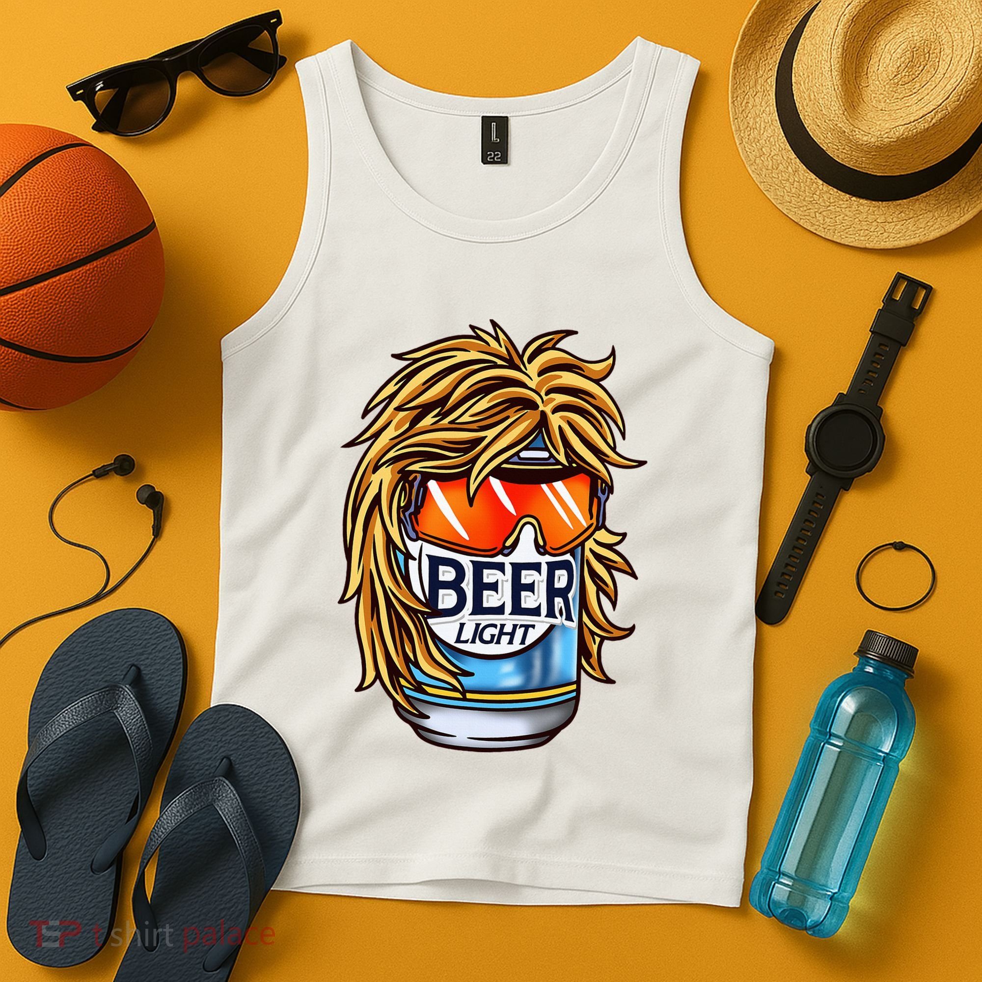 Funny Beer Drinking Funny Redneck Mullet Tank Top