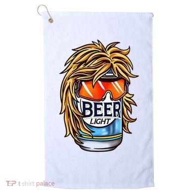 Funny Beer Drinking Funny Redneck Mullet Golf Towel