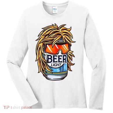 Funny Beer Drinking Funny Redneck Mullet Women's Long Sleeve Shirt