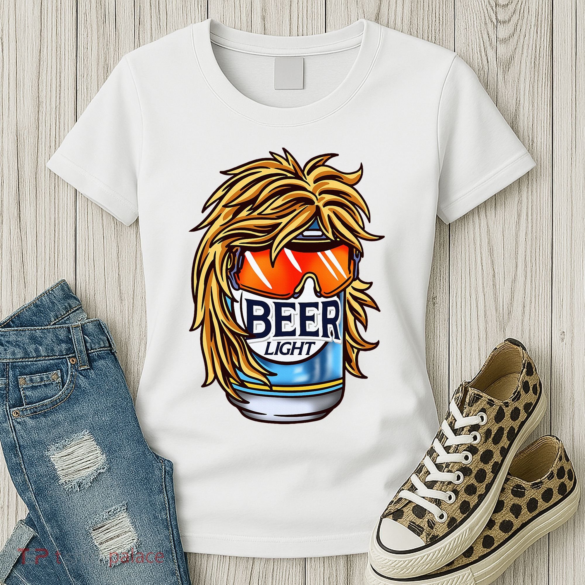 Funny Beer Drinking Funny Redneck Mullet Women's T-Shirt