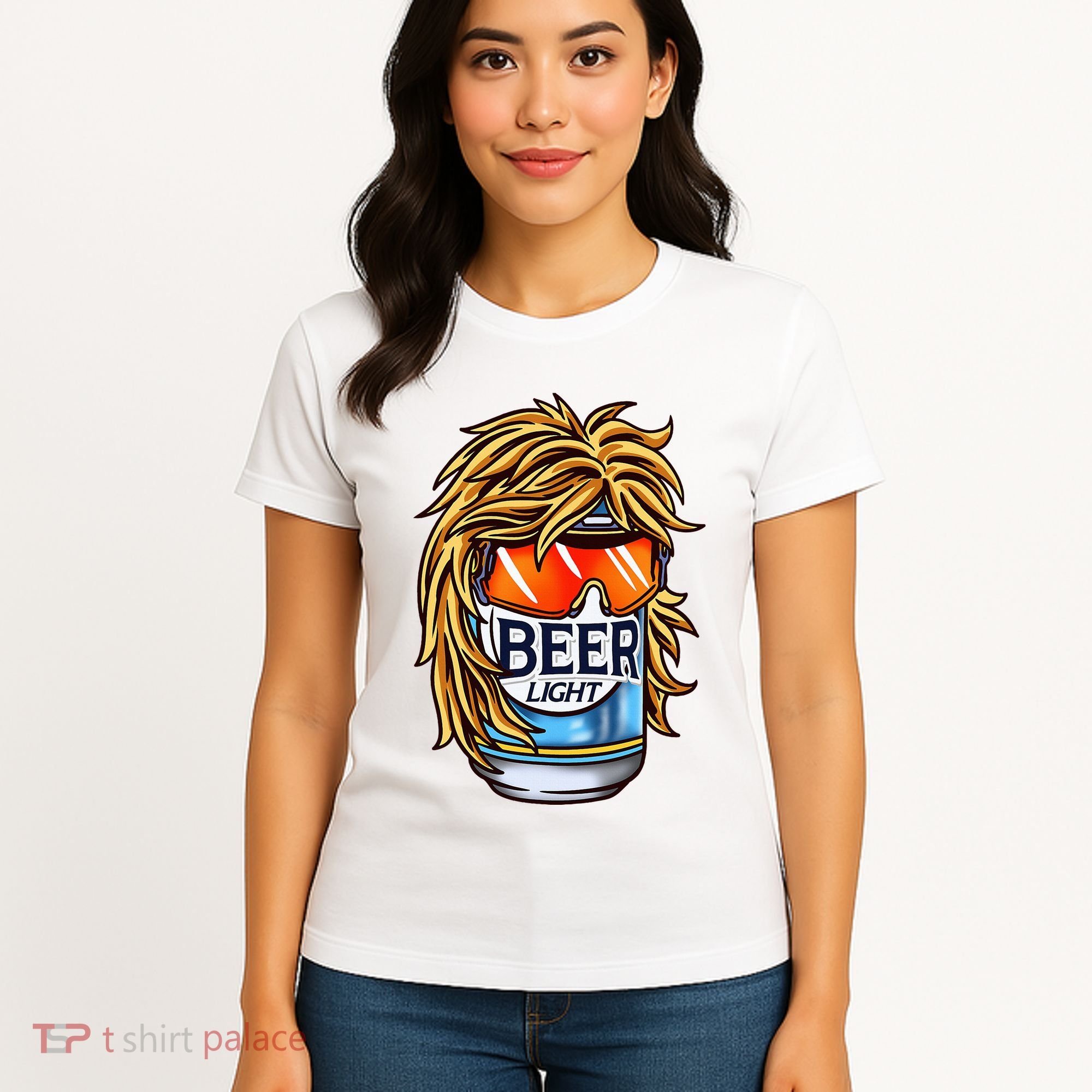 Funny Beer Drinking Funny Redneck Mullet Women's T-Shirt