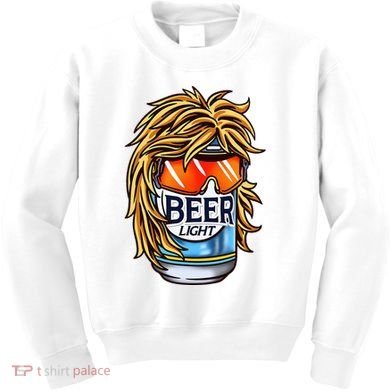 Funny Beer Drinking Funny Redneck Mullet Kids Sweatshirt