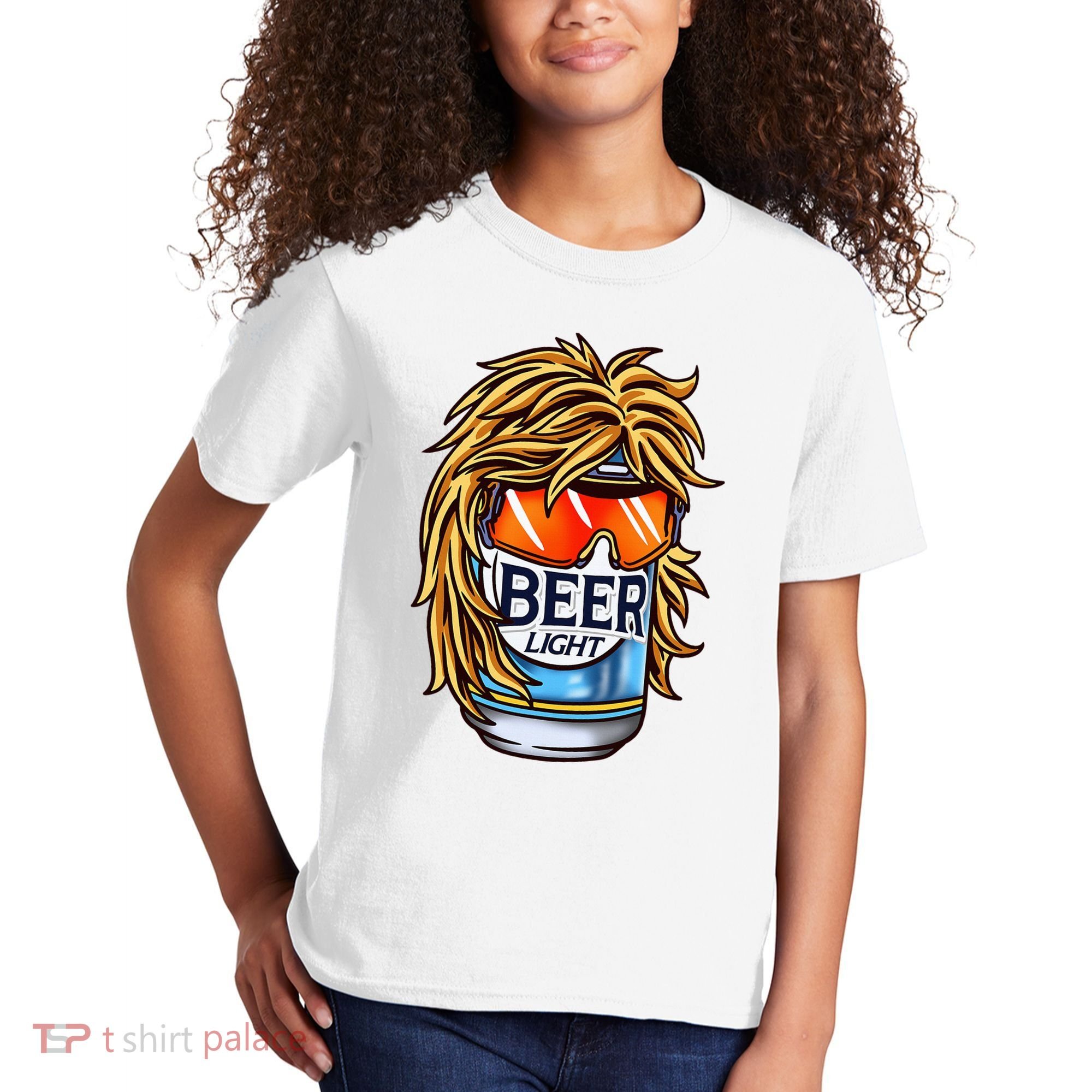 Funny Beer Drinking Funny Redneck Mullet Kids T-Shirt