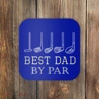 Funny Best Dad By Par Golf Gift For Fathers Day Gift Coaster thumb 0