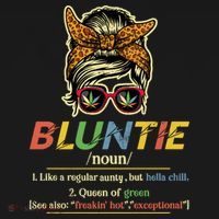 Funny Bluntie Definition Stoner Aunt Auntie Weed Marijuana Pot Smoker Women's Hoodie thumb 2