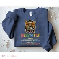 Funny Bluntie Definition Stoner Aunt Auntie Weed Marijuana Pot Smoker Sweatshirt thumb 2