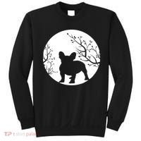 French Bulldog Dog Full Moon Howl Funny Frenchie Lover Sweatshirt thumb 0