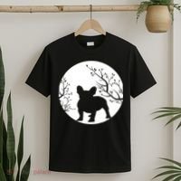 French Bulldog Dog Full Moon Howl Funny Frenchie Lover T-Shirt thumb 2