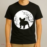 French Bulldog Dog Full Moon Howl Funny Frenchie Lover T-Shirt thumb 3