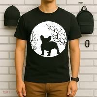 French Bulldog Dog Full Moon Howl Funny Frenchie Lover T-Shirt thumb 6