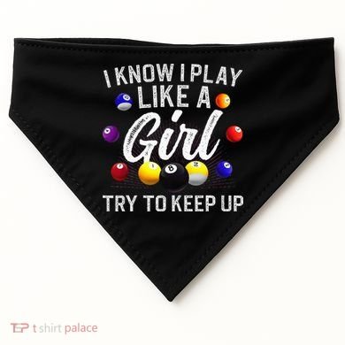 Funny Billiards Design For Women Pool Billiard Player USA-Made Doggie Bandana