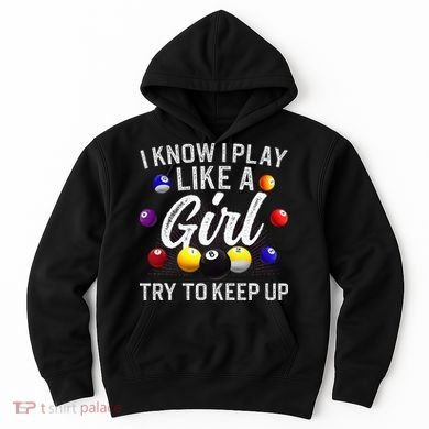 Funny Billiards Design For Women Pool Billiard Player Hoodie