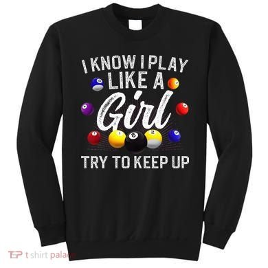 Funny Billiards Design For Women Pool Billiard Player Sweatshirt