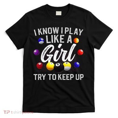 Funny Billiards Design For Women Pool Billiard Player T-Shirt