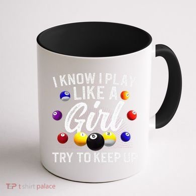 Funny Billiards Design For Women Pool Billiard Player Coffee Mug back
