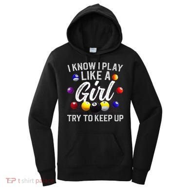 Funny Billiards Design For Women Pool Billiard Player Women's Hoodie