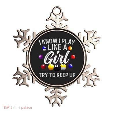 Funny Billiards Design For Women Pool Billiard Player Ornament