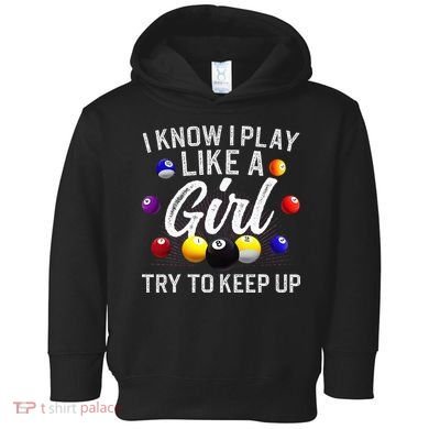 Funny Billiards Design For Women Pool Billiard Player Toddler Hoodie