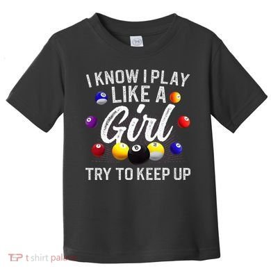 Funny Billiards Design For Women Pool Billiard Player Toddler T-Shirt