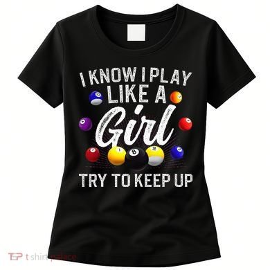 Funny Billiards Design For Women Pool Billiard Player Women's T-Shirt
