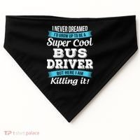 Funny Bus Driver Gift USA-Made Doggie Bandana thumb 0