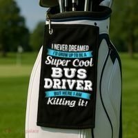 Funny Bus Driver Gift Golf Towel thumb 2