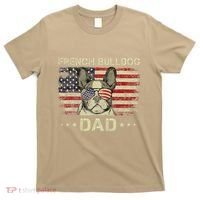French Bulldog Dad Dog Lovers American Flag 4th Of July T-Shirt thumb 0