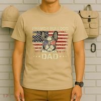 French Bulldog Dad Dog Lovers American Flag 4th Of July T-Shirt thumb 6