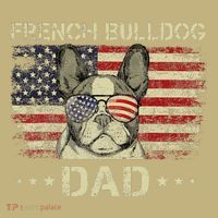 French Bulldog Dad Dog Lovers American Flag 4th Of July T-Shirt thumb 7