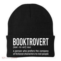 Funny Booktrovert Definition Reading Fan Book Lover Introvert Beanie thumb 0