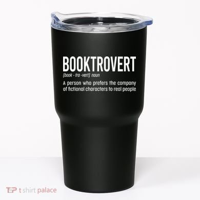 Funny Booktrovert Definition Reading Fan Book Lover Introvert Tumbler