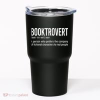 Funny Booktrovert Definition Reading Fan Book Lover Introvert Tumbler thumb 0