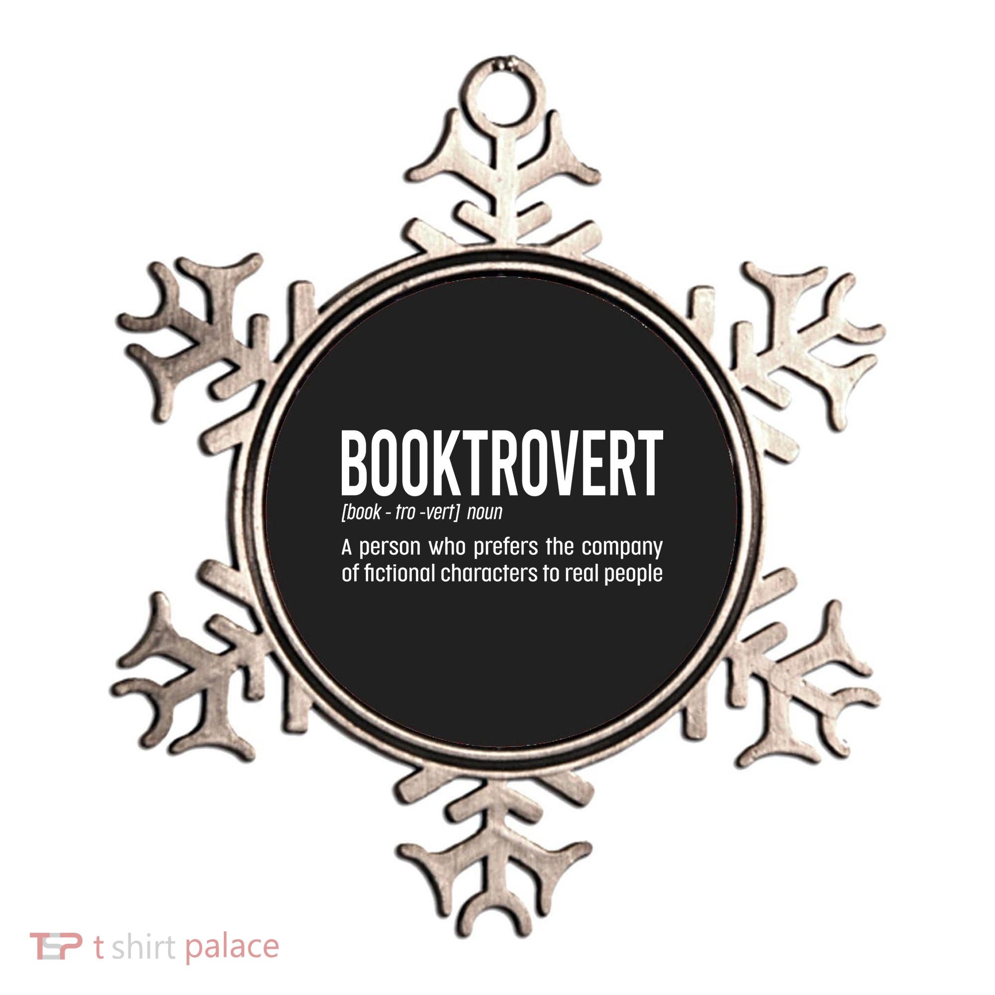 Funny Booktrovert Definition Reading Fan Book Lover Introvert Ornament