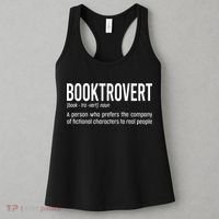 Funny Booktrovert Definition Reading Fan Book Lover Introvert Women's Tank Top thumb 3