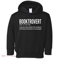 Funny Booktrovert Definition Reading Fan Book Lover Introvert Toddler Hoodie thumb 0
