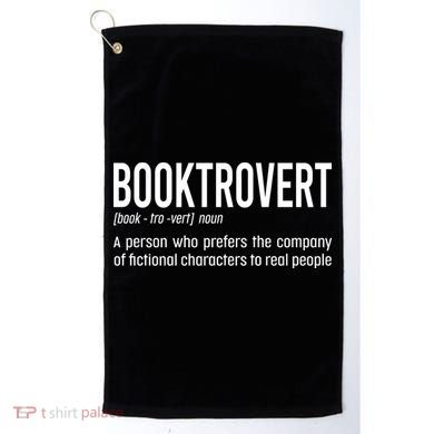 Funny Booktrovert Definition Reading Fan Book Lover Introvert Golf Towel