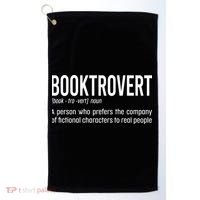 Funny Booktrovert Definition Reading Fan Book Lover Introvert Golf Towel thumb 0