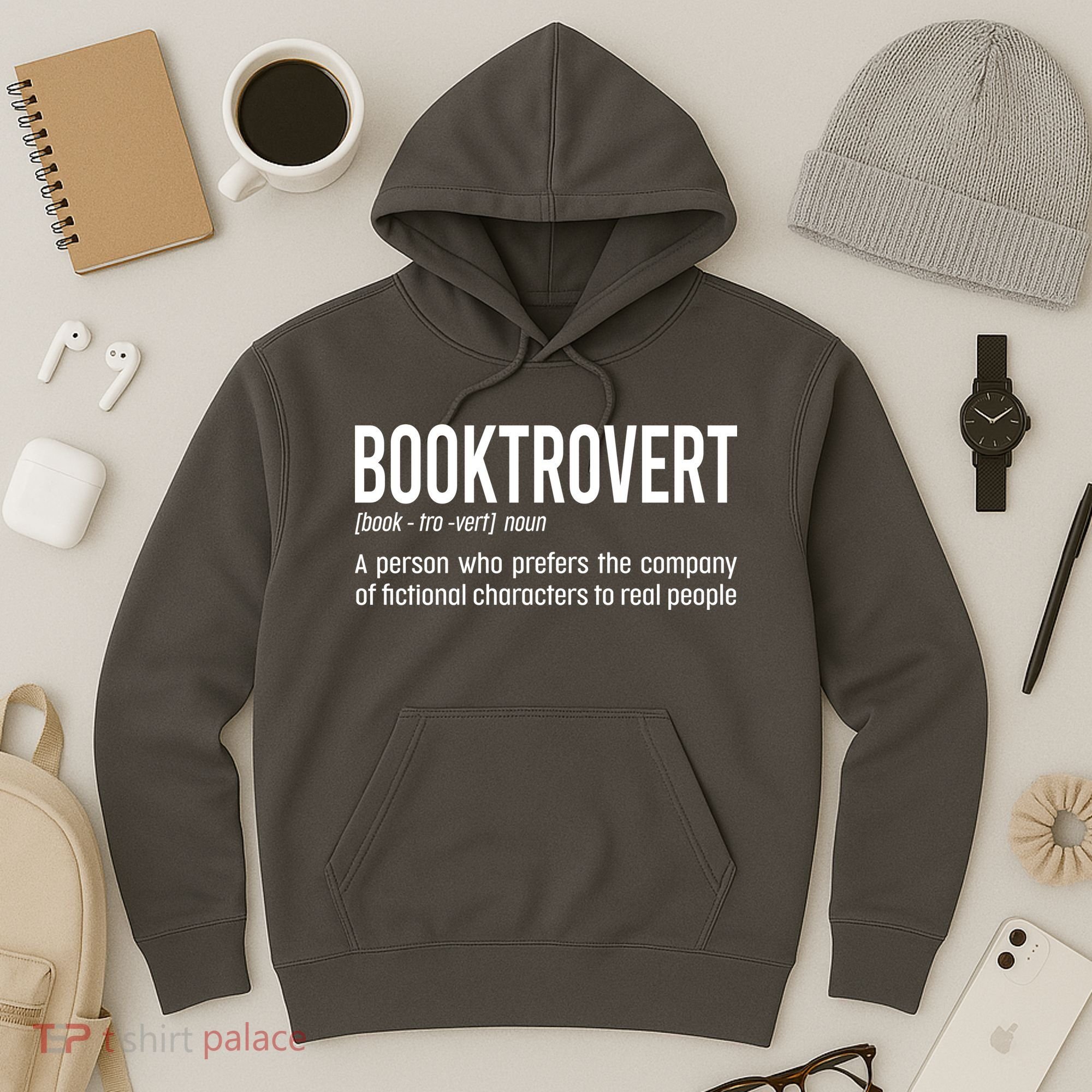 Funny Booktrovert Definition Reading Fan Book Lover Introvert Hoodie