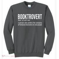 Funny Booktrovert Definition Reading Fan Book Lover Introvert Sweatshirt thumb 0