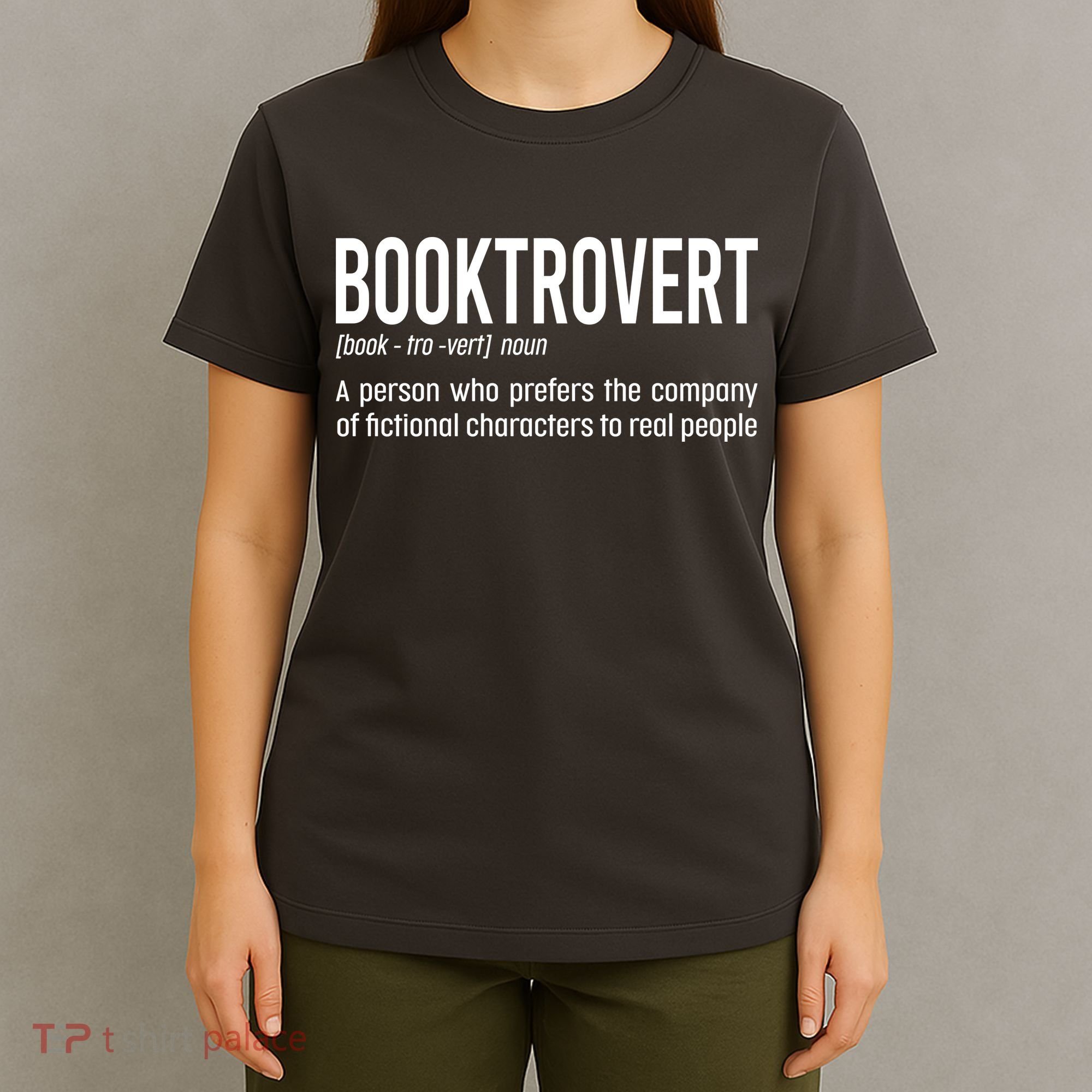 Funny Booktrovert Definition Reading Fan Book Lover Introvert T-Shirt
