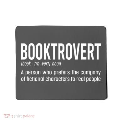 Funny Booktrovert Definition Reading Fan Book Lover Introvert Mousepad