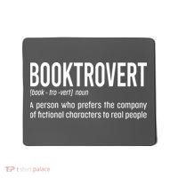 Funny Booktrovert Definition Reading Fan Book Lover Introvert Mousepad thumb 0
