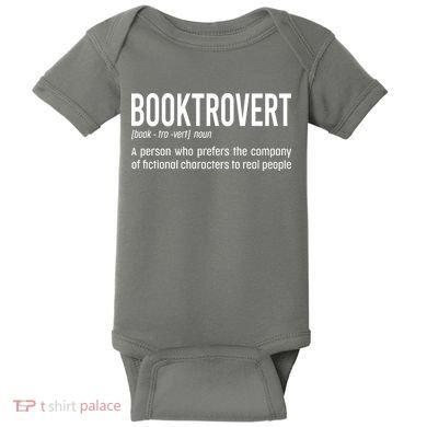 Funny Booktrovert Definition Reading Fan Book Lover Introvert Baby Bodysuit