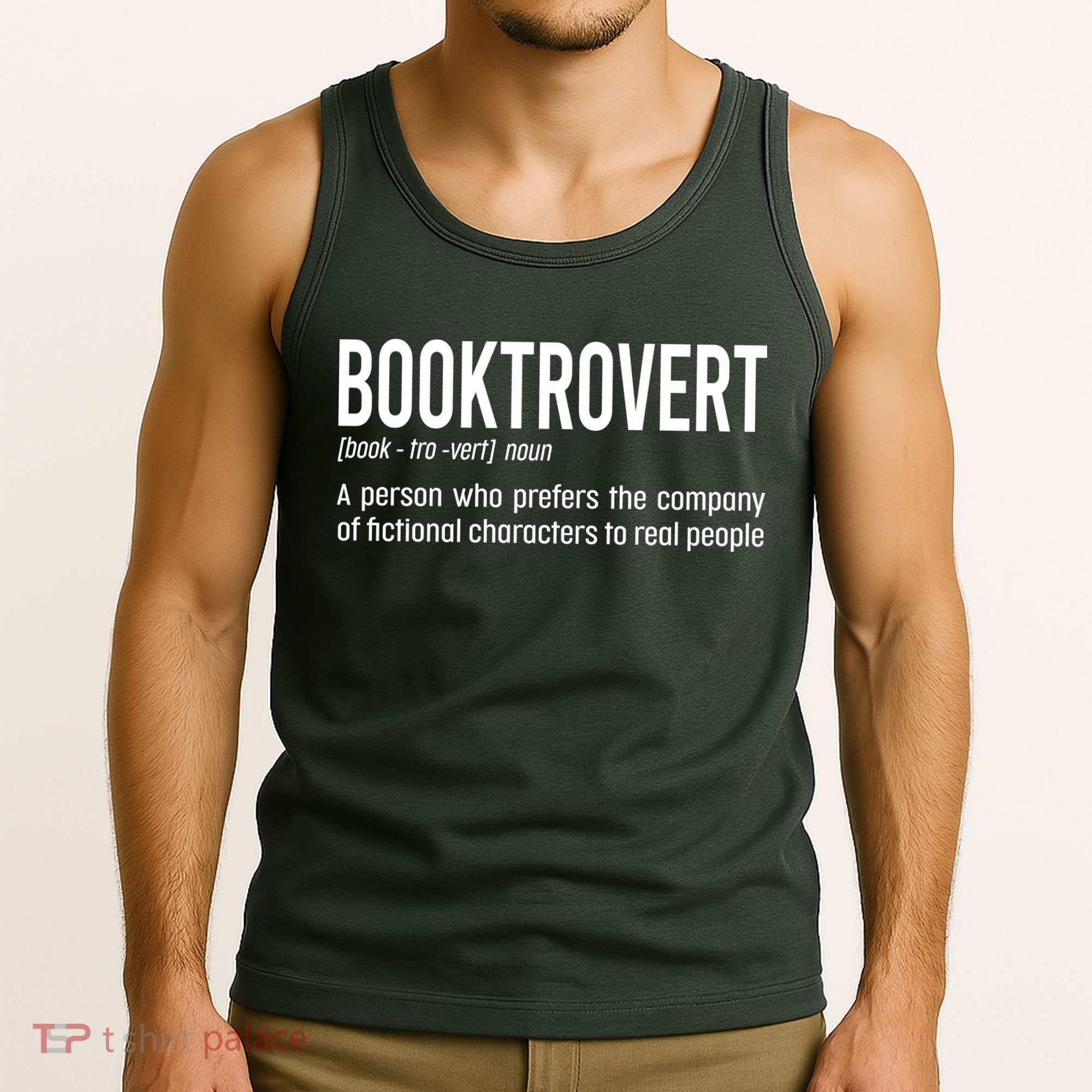 Funny Booktrovert Definition Reading Fan Book Lover Introvert Tank Top