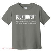 Funny Booktrovert Definition Reading Fan Book Lover Introvert Toddler T-Shirt thumb 0