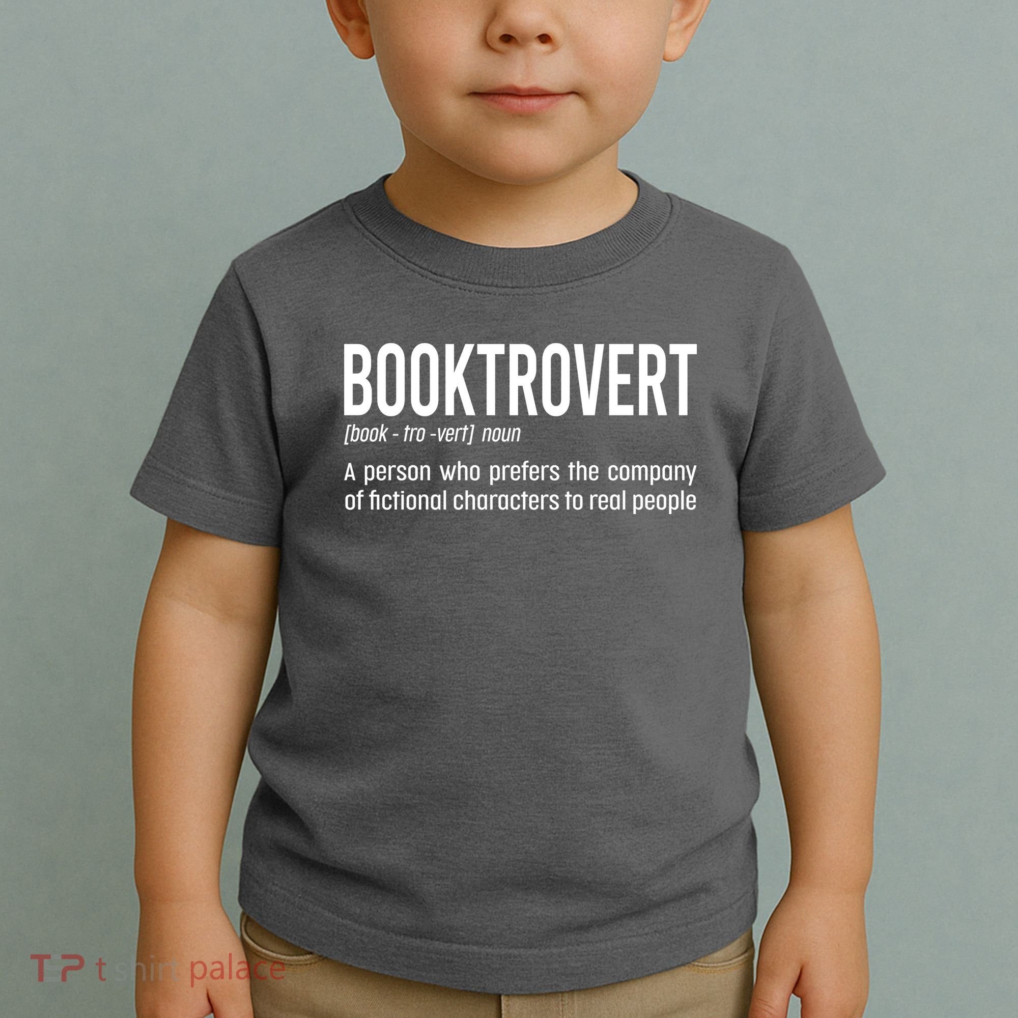 Funny Booktrovert Definition Reading Fan Book Lover Introvert Toddler T-Shirt